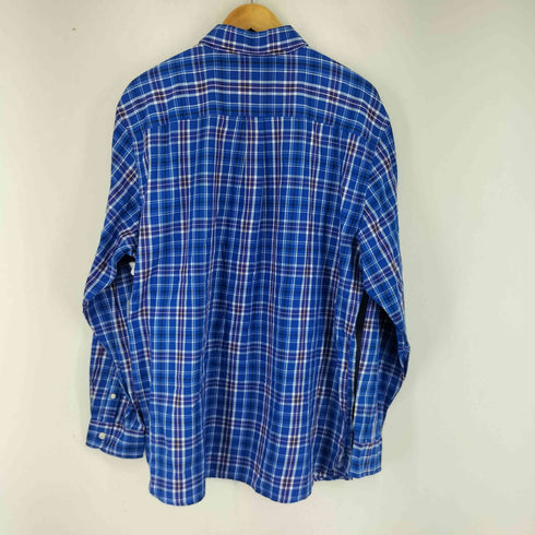 チャップス CHAPS EASY CARE TWILL ワンポイントロゴ刺繍 BD L/S チェックシャツ メンズ import:XL