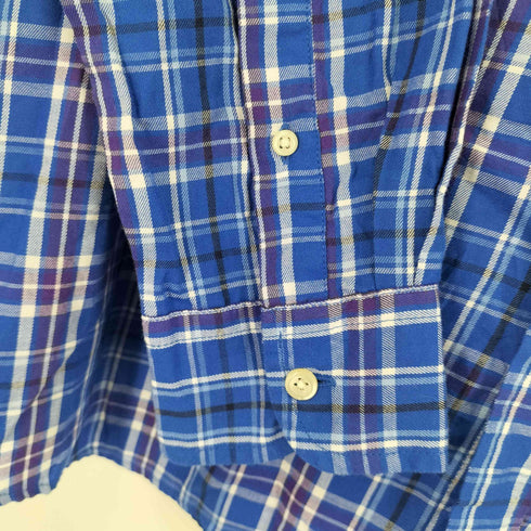 チャップス CHAPS EASY CARE TWILL ワンポイントロゴ刺繍 BD L/S チェックシャツ メンズ import:XL