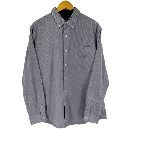 チャップス CHAPS STRETCH EASY CARE ワンポイントロゴ刺繍 BD L/S チェックシャツ メンズ import:XL