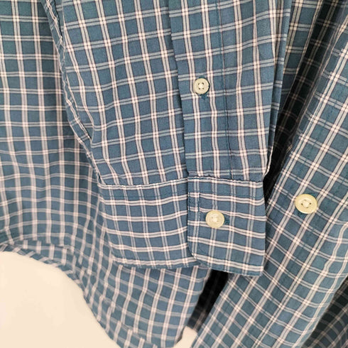 チャップス CHAPS EASY CARE SOIN FACIEL ワンポイントロゴ刺繍 BD L/S チェックシャツ メンズ import:XL