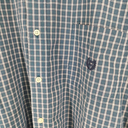 チャップス CHAPS EASY CARE SOIN FACIEL ワンポイントロゴ刺繍 BD L/S チェックシャツ メンズ import:XL