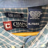 チャップス CHAPS EASY CARE SOIN FACIEL ワンポイントロゴ刺繍 BD L/S チェックシャツ メンズ import:XL