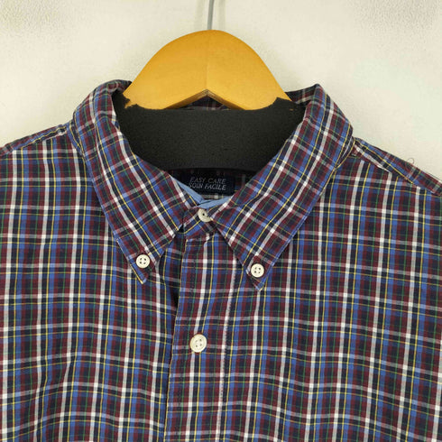 チャップス CHAPS EASY CARE SOIN FACIEL ワンポイントロゴ刺繍 BD L/S チェックシャツ メンズ import:XL