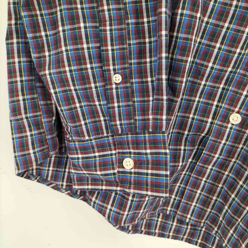 チャップス CHAPS EASY CARE SOIN FACIEL ワンポイントロゴ刺繍 BD L/S チェックシャツ メンズ import:XL