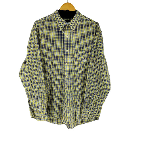 チャップス CHAPS EASY CARE ワンポイントロゴ刺繍 BD L/S チェックシャツ メンズ import:XL