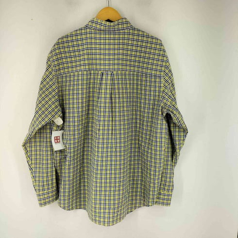 チャップス CHAPS EASY CARE ワンポイントロゴ刺繍 BD L/S チェックシャツ メンズ import:XL