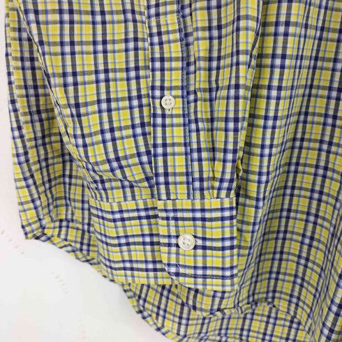 チャップス CHAPS EASY CARE ワンポイントロゴ刺繍 BD L/S チェックシャツ メンズ import:XL
