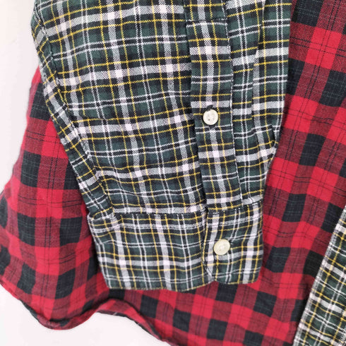 チャップス CHAPS BD L/S パッチワークデザインチェックシャツ メンズ import:XL