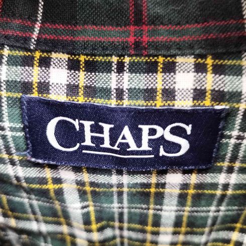 チャップス CHAPS BD L/S パッチワークデザインチェックシャツ メンズ import:XL