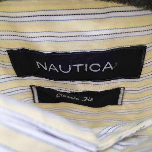 ノーティカ NAUTICA ワンポイントロゴ刺繍 BD L/S ストライプシャツ メンズ 16 1/2