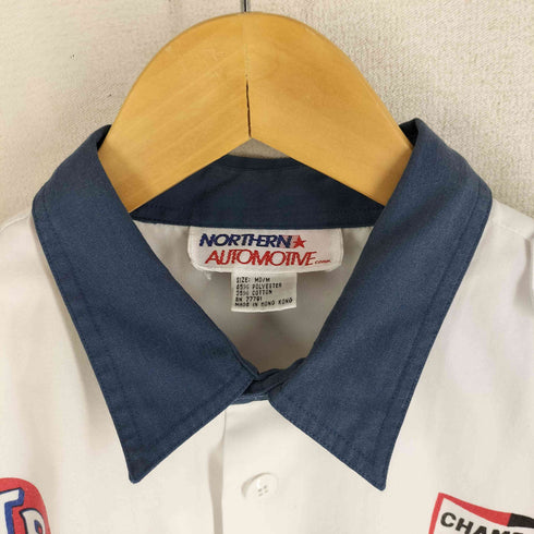 レーシング ピットクルー 企業ロゴ 半袖 ボタンシャツ メンズ JPN:M