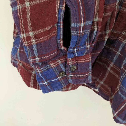 GUOZHITING 裏ボア L/S チェックシャツジャケット メンズ XXXL