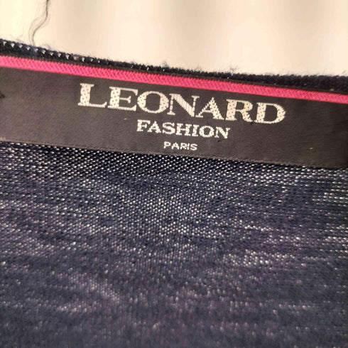 レオナール LEONARD シルク混 スパンコールカーディガン レディース LL