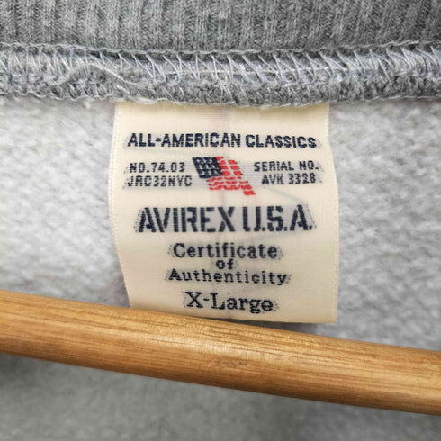 アヴィレックス AVIREX L/S プルオーバー スウェット メンズ import:XL