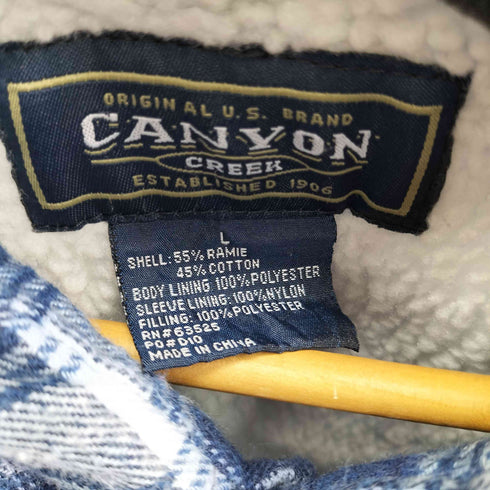 CANYON 裏ボア L/S チェックシャツジャケット メンズ import:L