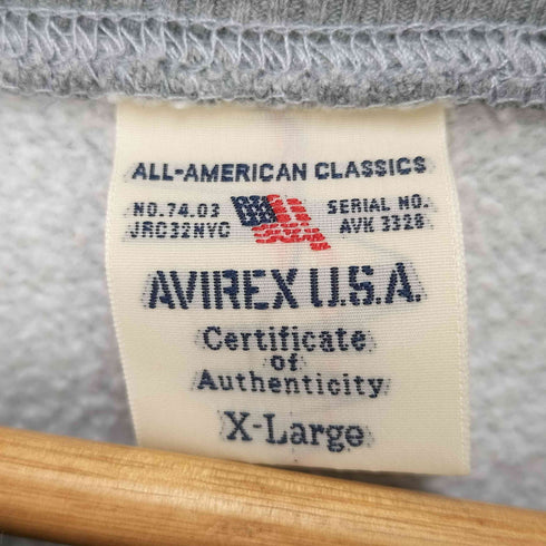 アヴィレックス AVIREX L/S プルオーバー スウェット メンズ import:XL