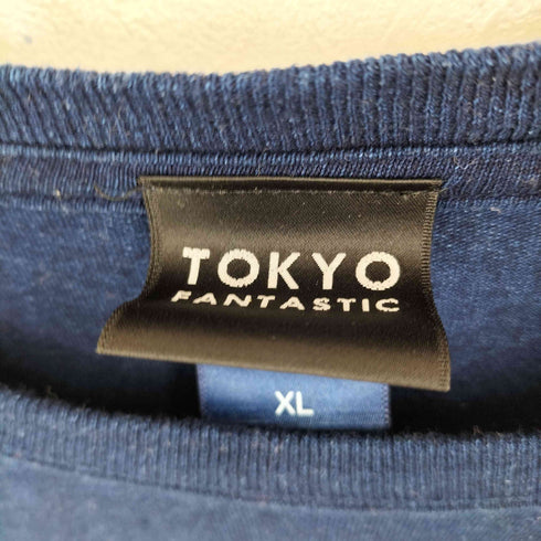TOKYO FANTASTIC ブランドロゴ インディゴ染め Tシャツ メンズ import:XL