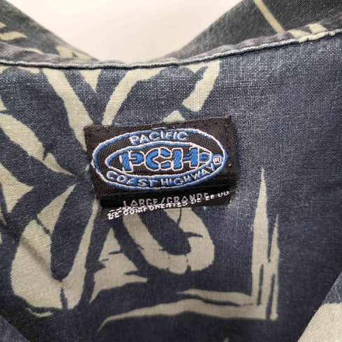 PCH PACIFIC COAST HIGHWAY 総柄 開襟 オープンカラー アロハシャツ メンズ import:L
