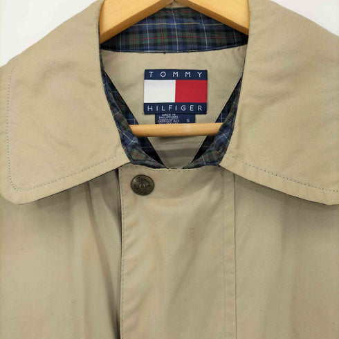 トミーヒルフィガー TOMMY HILFIGER 90S コットン マルチポケット 比翼ジャケット 裏地チェック メンズ import:S