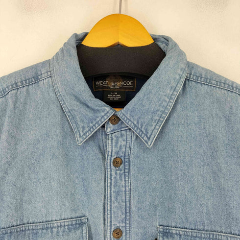 ウェザープルーフ WEATHERPROOF 裏地フリース L/S デニムシャツジャケット メンズ import:L