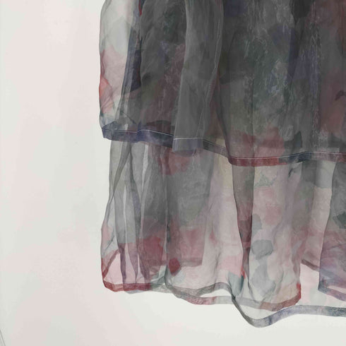 トリココムデギャルソン tricot COMME des GARCONS tricot Special フラワーチュールスカート 転写 レディース