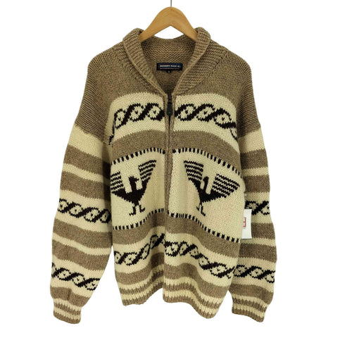 MUDDY FOX ショールカラー ジップアップ カウチン ニットジャケット メンズ 2L