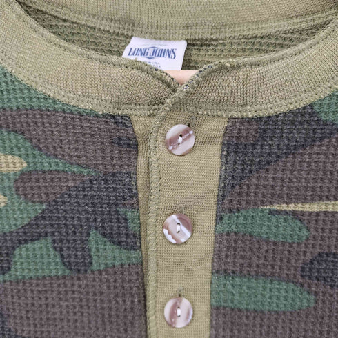 ジェイイーモーガン J.E.MORGAN 90S USA製 サーマル ヘンリーネック L/S カットソー メンズ 42-44