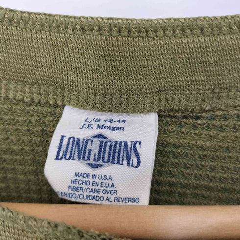 ジェイイーモーガン J.E.MORGAN 90S USA製 サーマル ヘンリーネック L/S カットソー メンズ 42-44
