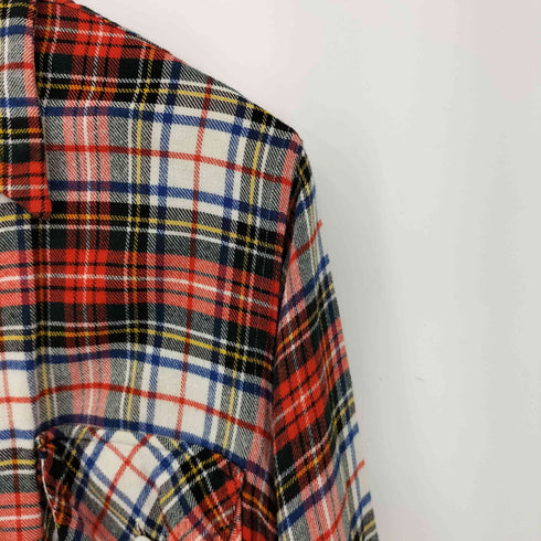 DEPINNA 60S~70S フラップポケット 剣襟 チェック L/S シャツ メンズ JPN:M