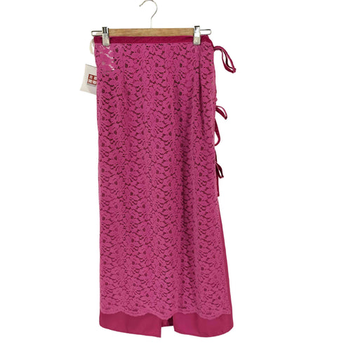 メゾンスペシャル MAISON SPECIAL Flocky Lace Wrap Layered Skirt レディース FREE