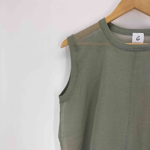 ロクビューティーアンドユースユナイテッドアローズ 6 BEAUTY & YOUTH UNITED ARROWS SUKE LOCK NO SLEEVE PULLOVER ニット レディース
