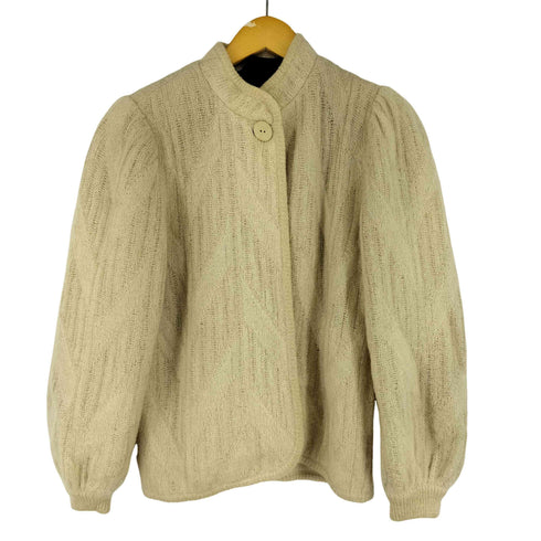 イヴサンローラン Yves Saint Laurent 90S 福助期 ナイロン混ニットジャケット レディース
