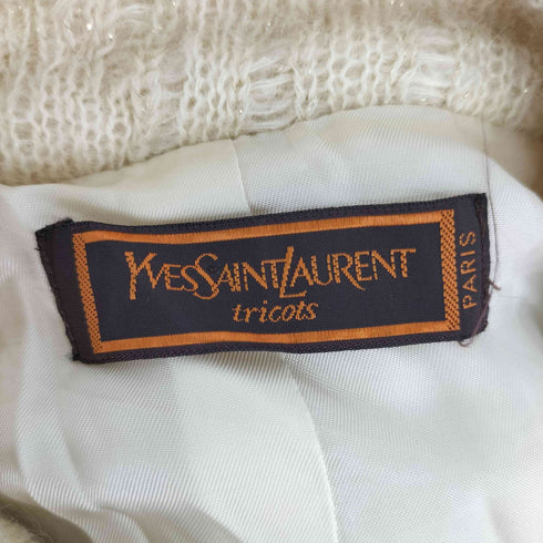 イヴサンローラン Yves Saint Laurent 90S 福助期 ナイロン混ニットジャケット レディース