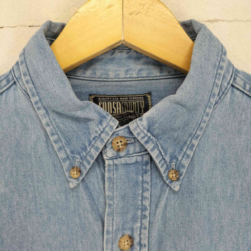 企業ロゴ刺繍デニムシャツ MADE IN USA メンズ JPN:L