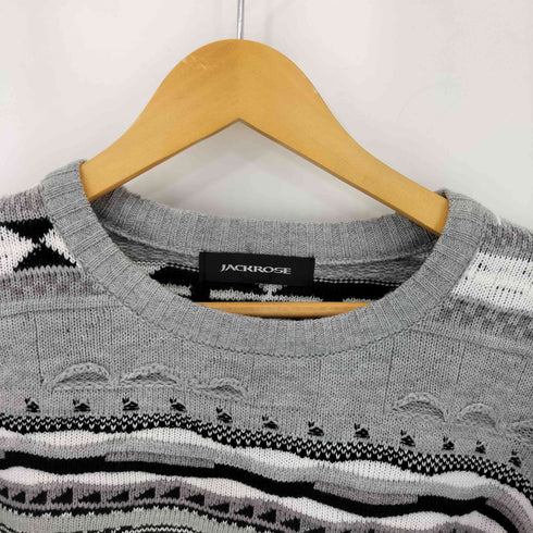 ジャックローズ JACKROSE 90S アクリル 3Dニット メンズ JPN:4