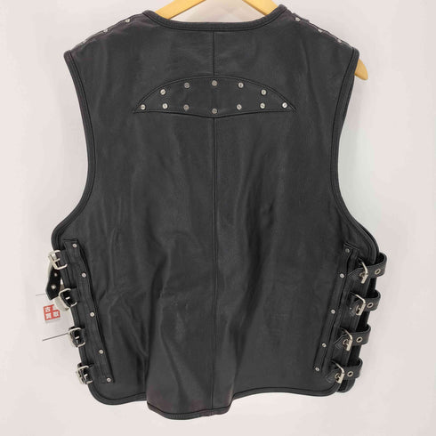 HARLEY ANGEL 牛革レザースタイリッシュライダーベスト メンズ 3XL