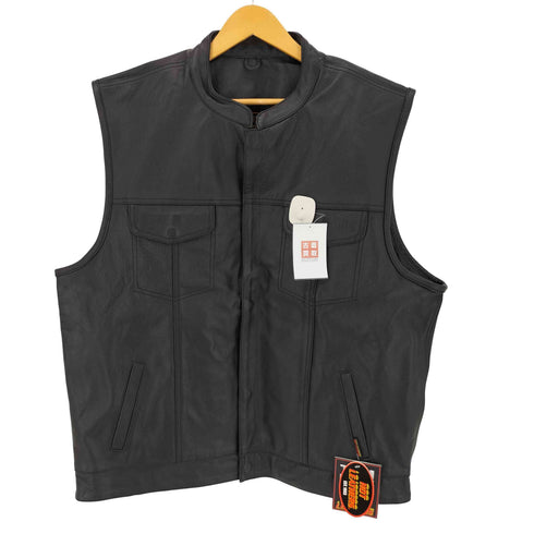 HOT LEATHERS 10ポケット ハンティングレザーベスト メンズ 3XL