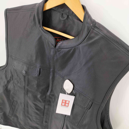 HOT LEATHERS 10ポケット ハンティングレザーベスト メンズ 3XL