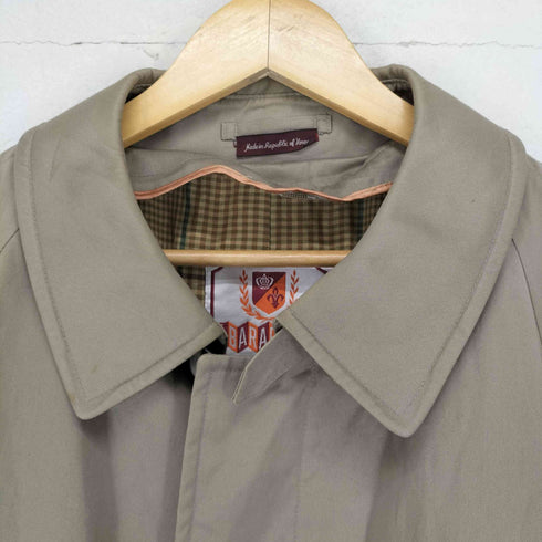 バラクータ BARACUTA 裏地チェックステンカラーコート メンズ