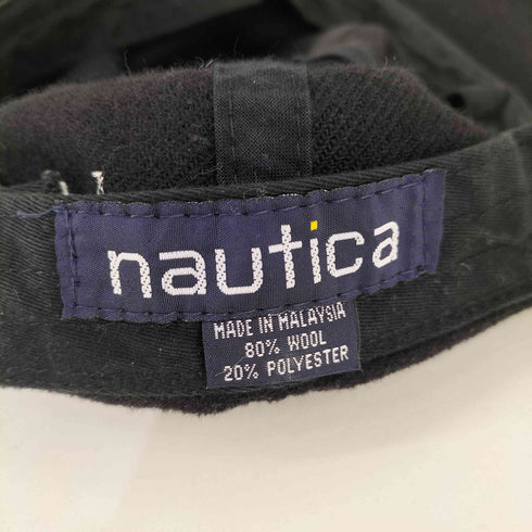 ノーティカ NAUTICA ロゴ刺繍 起毛ウール 6パネルキャップ メンズ