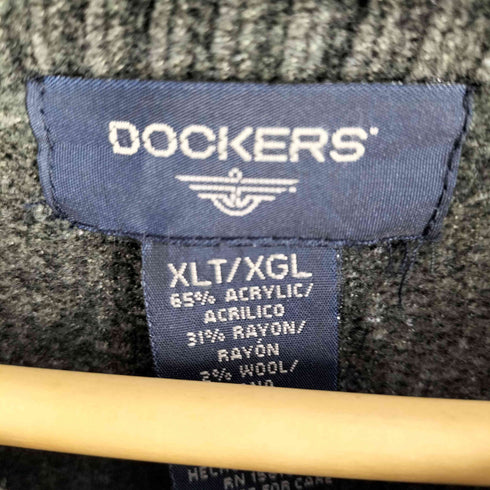 ドッカーズ DOCKERS アーガイル ベロア クルーネック ニット メンズ XL