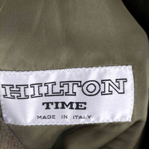 ヒルトン HILTON カシミヤ混 ウール ダブル チェスター ロングコート メンズ 38