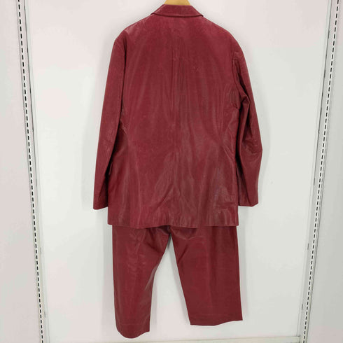 ヨウジヤマモトプールオム Yohji Yamamoto POUR HOMME 00AW オートクチュール期 カウレザー 4Bテーラードジャケット レザーパンツ メンズ 3