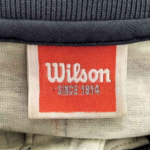 ウィルソン Wilson ロゴ刺繍 ストライプ ポロシャツ メンズ