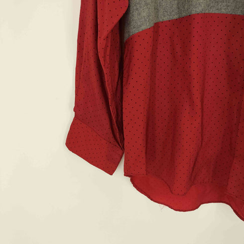 コムデギャルソンオムプリュス COMME des GARCONS HOMME PLUS AD1999 スーベニールキッチュ期 素材切り替え シルクフラワーシャツ メンズ