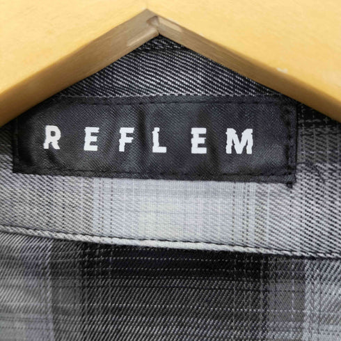 レフレム REFLEM バックプリントチェックシャツ メンズ FREE