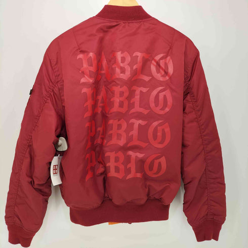 アルファインダストリーズ ALPHA INDUSTRIES PABLO MA-1 バックプリントボンバージャケット メンズ L