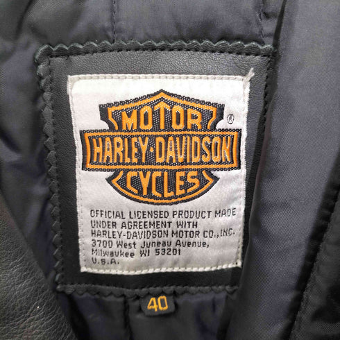 ハーレーダビッドソン HARLEY-DAVIDSON ダブルライダースジャケット SCREAMIN'EAGLE メンズ 40