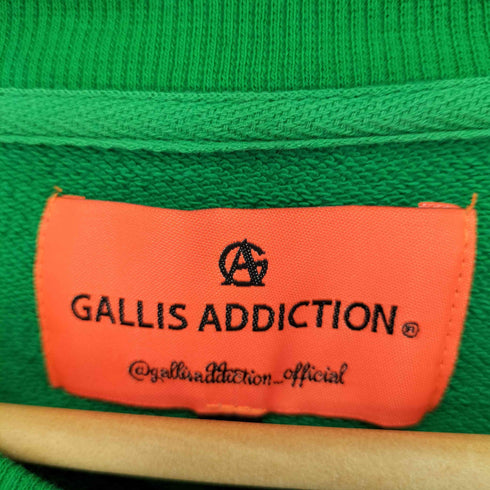 ガリスアディクション GALLIS ADDICTION フロントプリント刺繍 クルーネックスウェット メンズ JPN:L