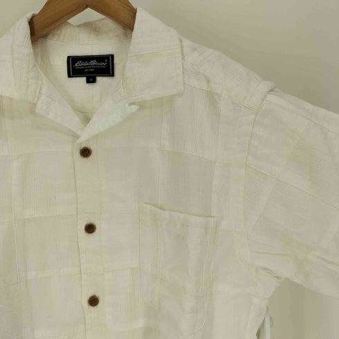 エディーバウアー Eddie Bauer 緑タグ パッチワーク コットン 開襟 S/S オープンカラーシャツ メンズ import:S